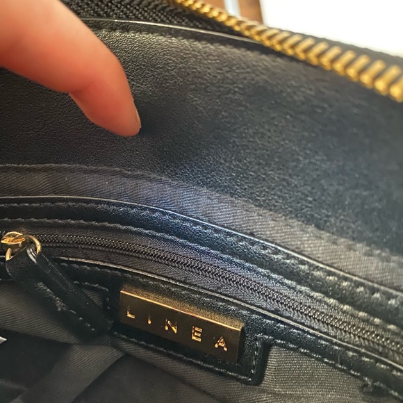 LINEA Leather Crescent Crossbody Handbag - Picture 10 of 10